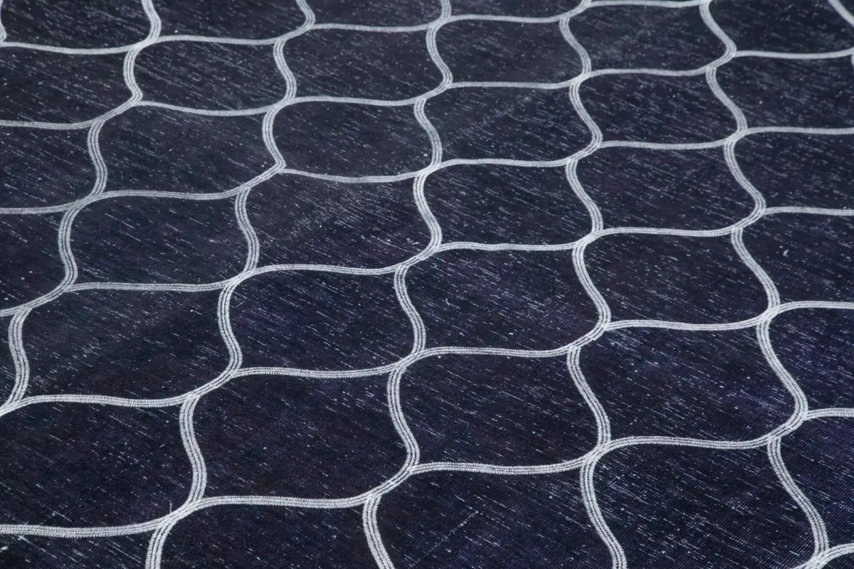 Modern Halı- Mavi Pamuk Üzerine Yün El Dokuma Halı-286x396 - Görsel 5