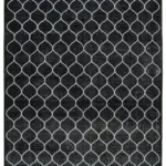 Modern Halı- Siyah Pamuk Üzerine Yün El Dokuma Halı-293x406