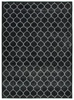 Modern Halı- Siyah Pamuk Üzerine Yün El Dokuma Halı-293x406