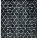 Modern Halı- Siyah Pamuk Üzerine Yün El Dokuma Halı-262x357