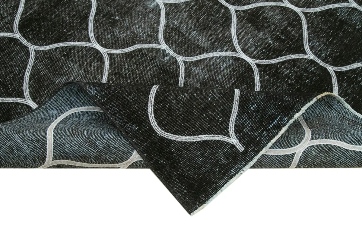 Modern Halı- Siyah Pamuk Üzerine Yün El Dokuma Halı-300x381 - Görsel 6