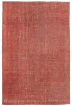 Modern Halı- Kırmızı Pamuk Üzerine Yün El Dokuma Halı-206x305