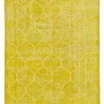 Modern Halı- Sarı Pamuk Üzerine Yün El Dokuma Halı-148x245