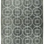 Modern Halı- Gri Pamuk Üzerine Yün El Dokuma Halı-176x297