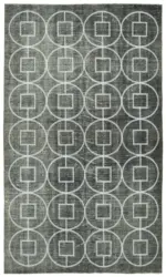 Modern Halı- Gri Pamuk Üzerine Yün El Dokuma Halı-176x297