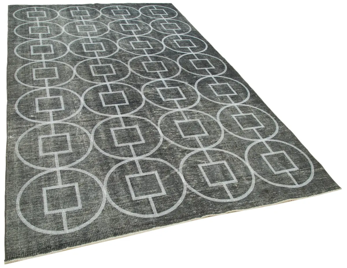 Modern Halı- Gri Pamuk Üzerine Yün El Dokuma Halı-176x297 - Görsel 2