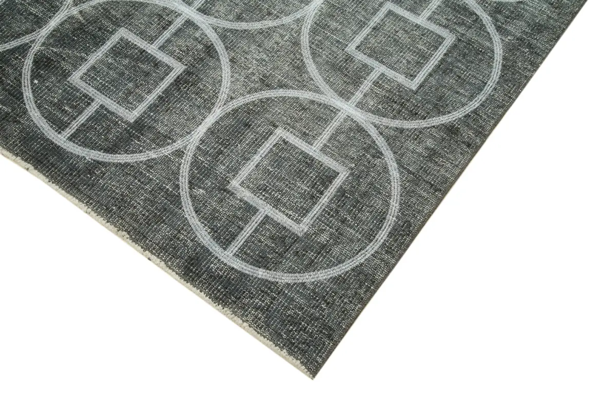 Modern Halı- Gri Pamuk Üzerine Yün El Dokuma Halı-176x297 - Görsel 4