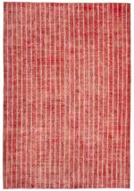 Modern Halı- Kırmızı Pamuk Üzerine Yün El Dokuma Halı-212x310