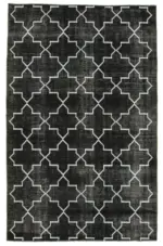 Modern Halı- Siyah Pamuk Üzerine Yün El Dokuma Halı-172x265