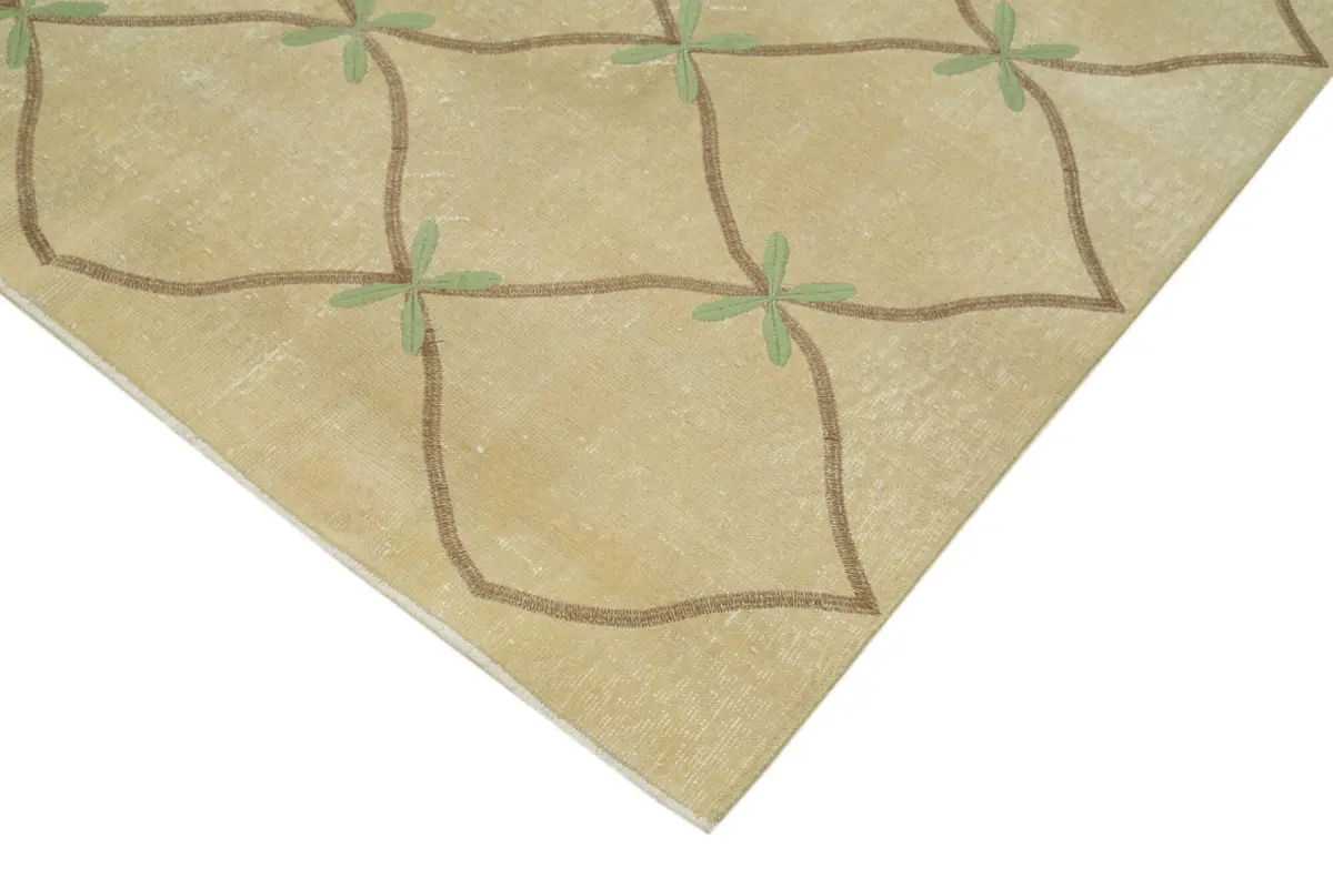 Modern Halı- Bej Pamuk Üzerine Yün El Dokuma Halı-165x286 - Görsel 4