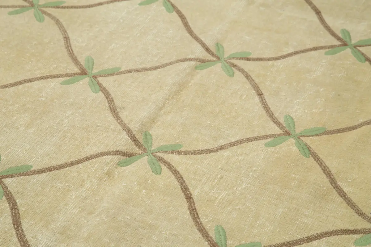 Modern Halı- Bej Pamuk Üzerine Yün El Dokuma Halı-165x286 - Görsel 5