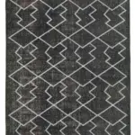 Modern Halı- Gri Pamuk Üzerine Yün El Dokuma Halı-167x272