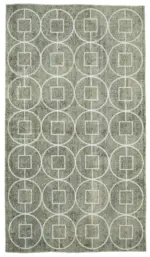 Modern Halı- Gri Pamuk Üzerine Yün El Dokuma Halı-163x291