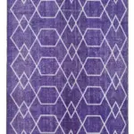 Modern Halı- Mor Pamuk Üzerine Yün El Dokuma Halı-166x286