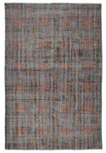 Modern Halı- Siyah Pamuk Üzerine Yün El Dokuma Halı-177x270