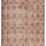 Modern Halı- Kahverengi Pamuk Üzerine Yün El Dokuma Halı-208x308