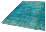 Modern Halı- Turkuaz Pamuk Üzerine Yün El Dokuma Halı-173x265 - Görsel 3