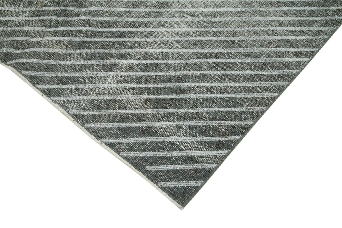 Modern Halı- Gri Pamuk Üzerine Yün El Dokuma Halı-180x262 - Görsel 4