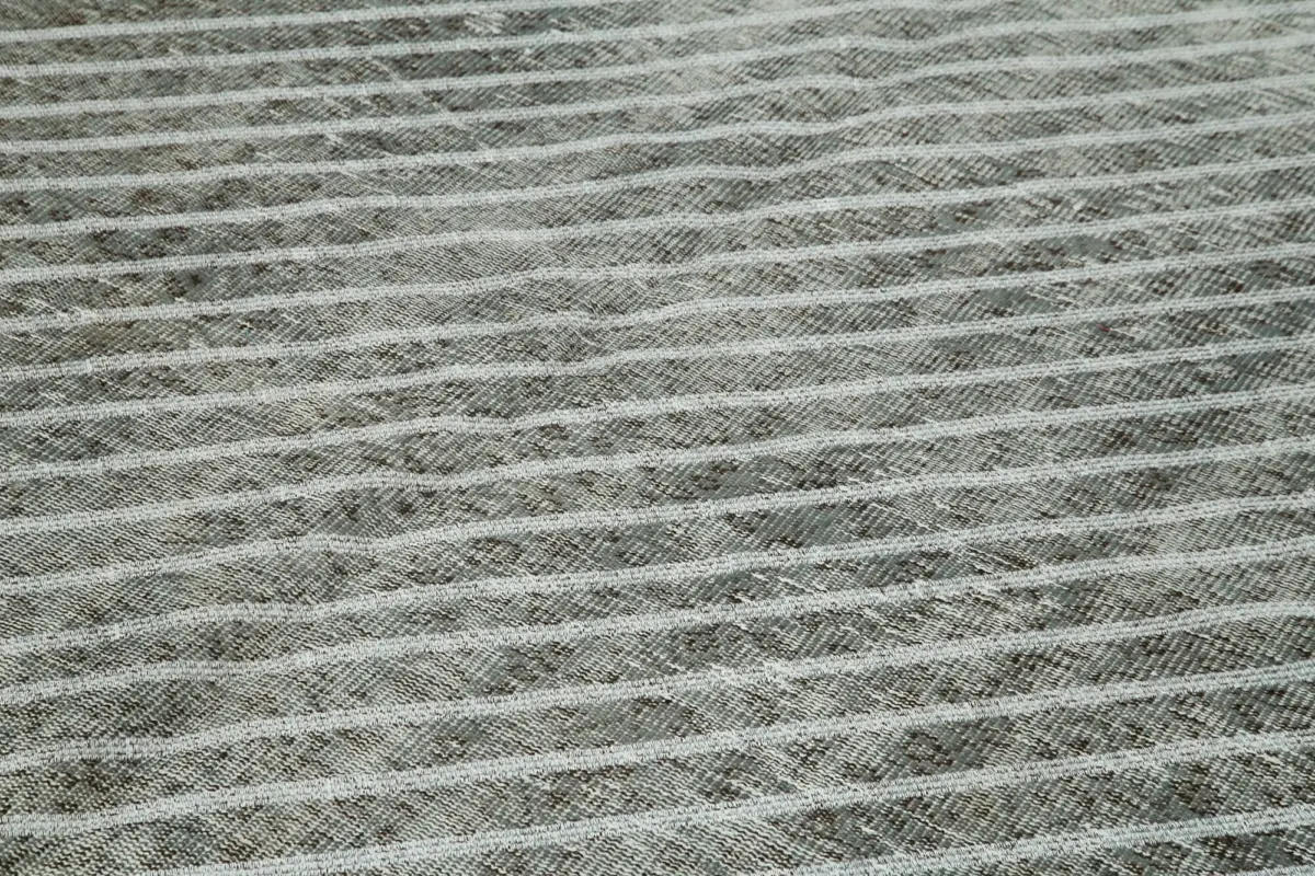 Modern Halı- Gri Pamuk Üzerine Yün El Dokuma Halı-180x262 - Görsel 5