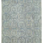 Modern Halı- Mavi Pamuk Üzerine Yün El Dokuma Halı-207x312