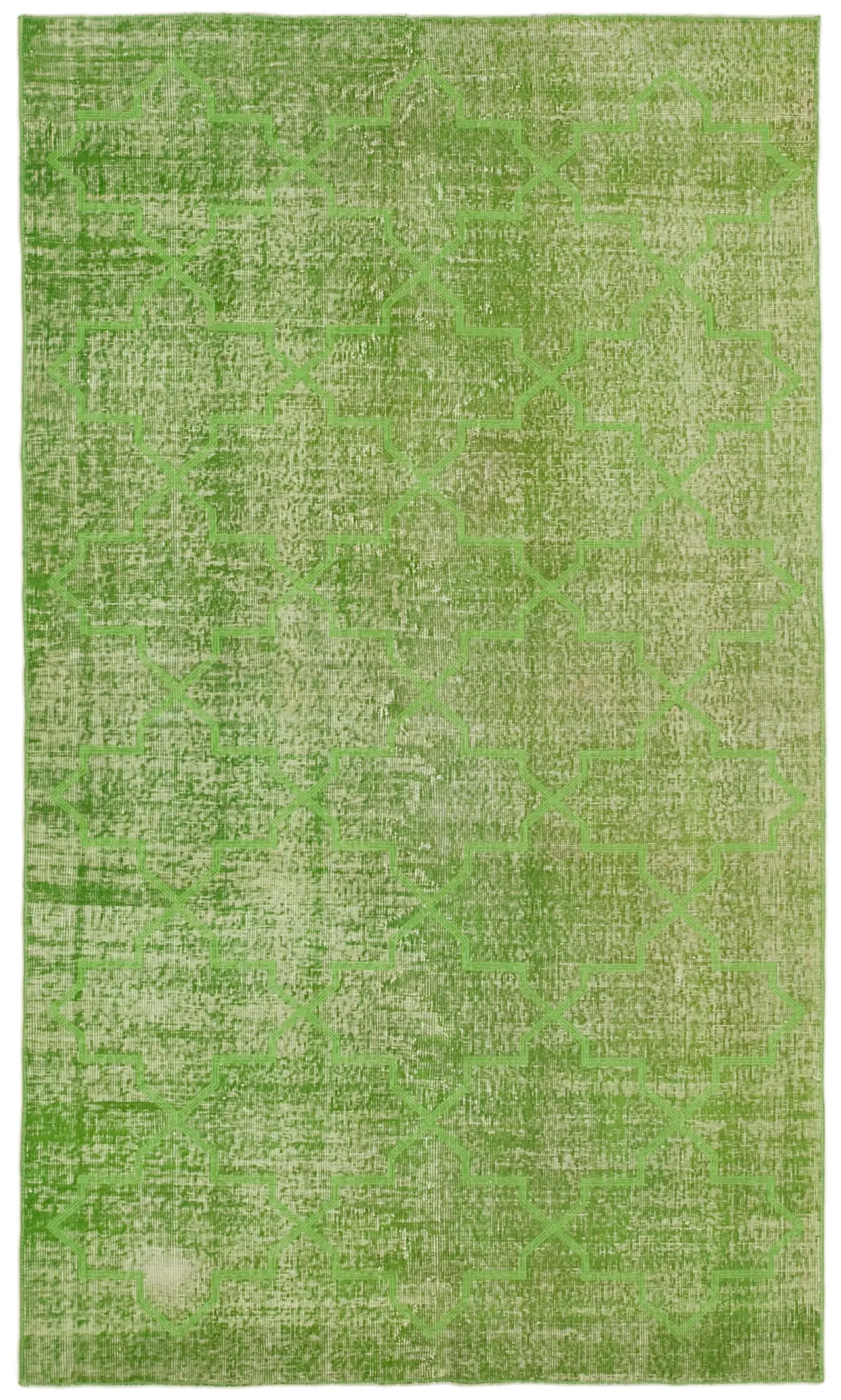 Rc_28142_1_Green_Modern_Design_Rugs Modern Halı- Yeşil Pamuk Üzerine Yün El Dokuma Halı-152x260 - Görsel 1