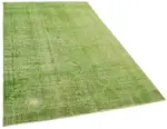 Modern Halı- Yeşil Pamuk Üzerine Yün El Dokuma Halı-152x260 - Görsel 2