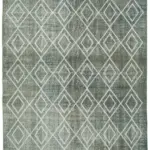 Modern Halı- Gri Pamuk Üzerine Yün El Dokuma Halı-195x300