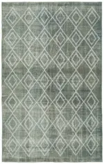 Modern Halı- Gri Pamuk Üzerine Yün El Dokuma Halı-195x300