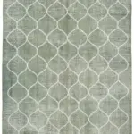 Modern Halı- Gri Pamuk Üzerine Yün El Dokuma Halı-192x289