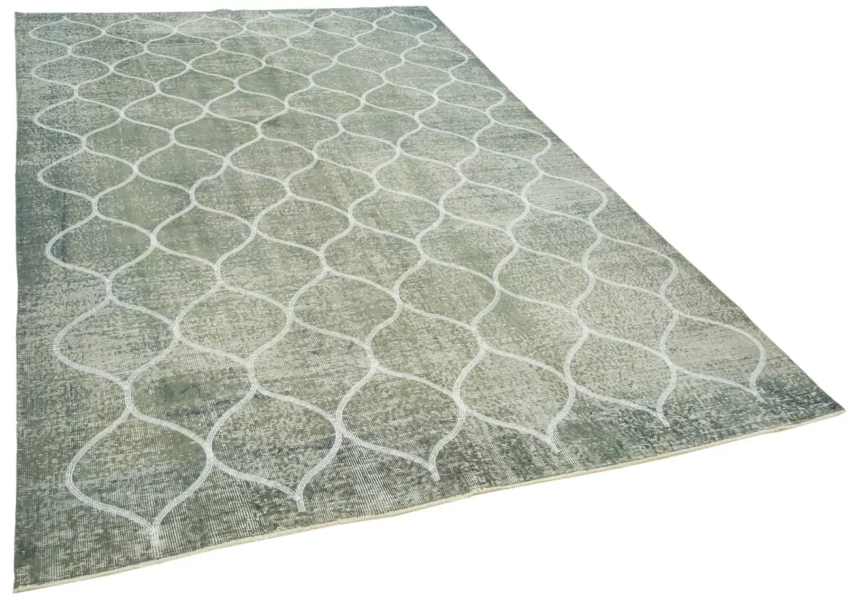 Modern Halı- Gri Pamuk Üzerine Yün El Dokuma Halı-192x289 - Görsel 2