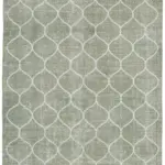 Modern Halı- Gri Pamuk Üzerine Yün El Dokuma Halı-189x299