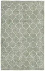 Modern Halı- Gri Pamuk Üzerine Yün El Dokuma Halı-189x299