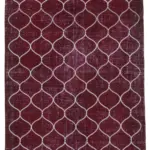 Modern Halı- Mor Pamuk Üzerine Yün El Dokuma Halı-208x304