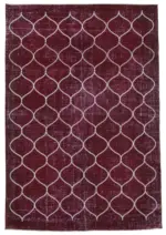 Modern Halı- Mor Pamuk Üzerine Yün El Dokuma Halı-208x304