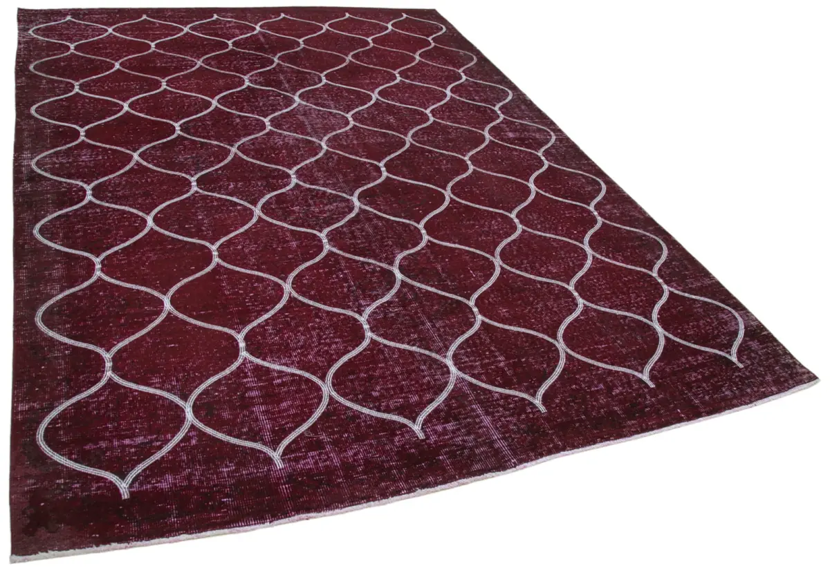 Modern Halı- Mor Pamuk Üzerine Yün El Dokuma Halı-208x304 - Görsel 2