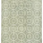 Modern Halı- Gri Pamuk Üzerine Yün El Dokuma Halı-215x302