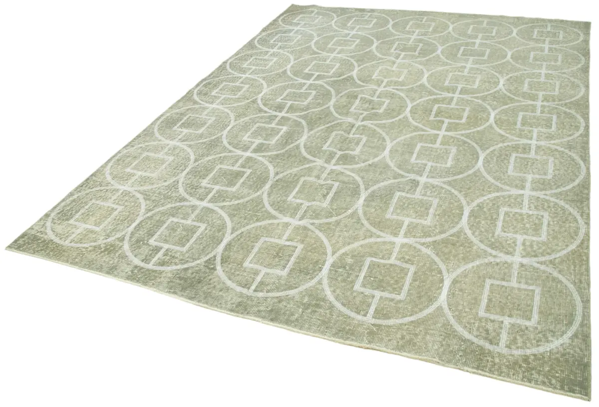 Modern Halı- Gri Pamuk Üzerine Yün El Dokuma Halı-215x302 - Görsel 3