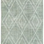 Modern Halı- Gri Pamuk Üzerine Yün El Dokuma Halı-150x253