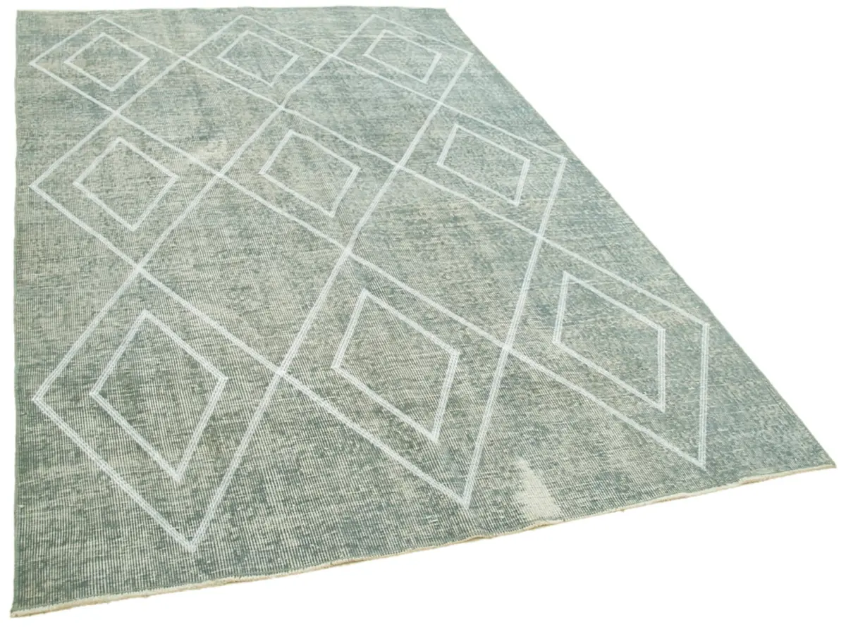 Modern Halı- Gri Pamuk Üzerine Yün El Dokuma Halı-150x253 - Görsel 2