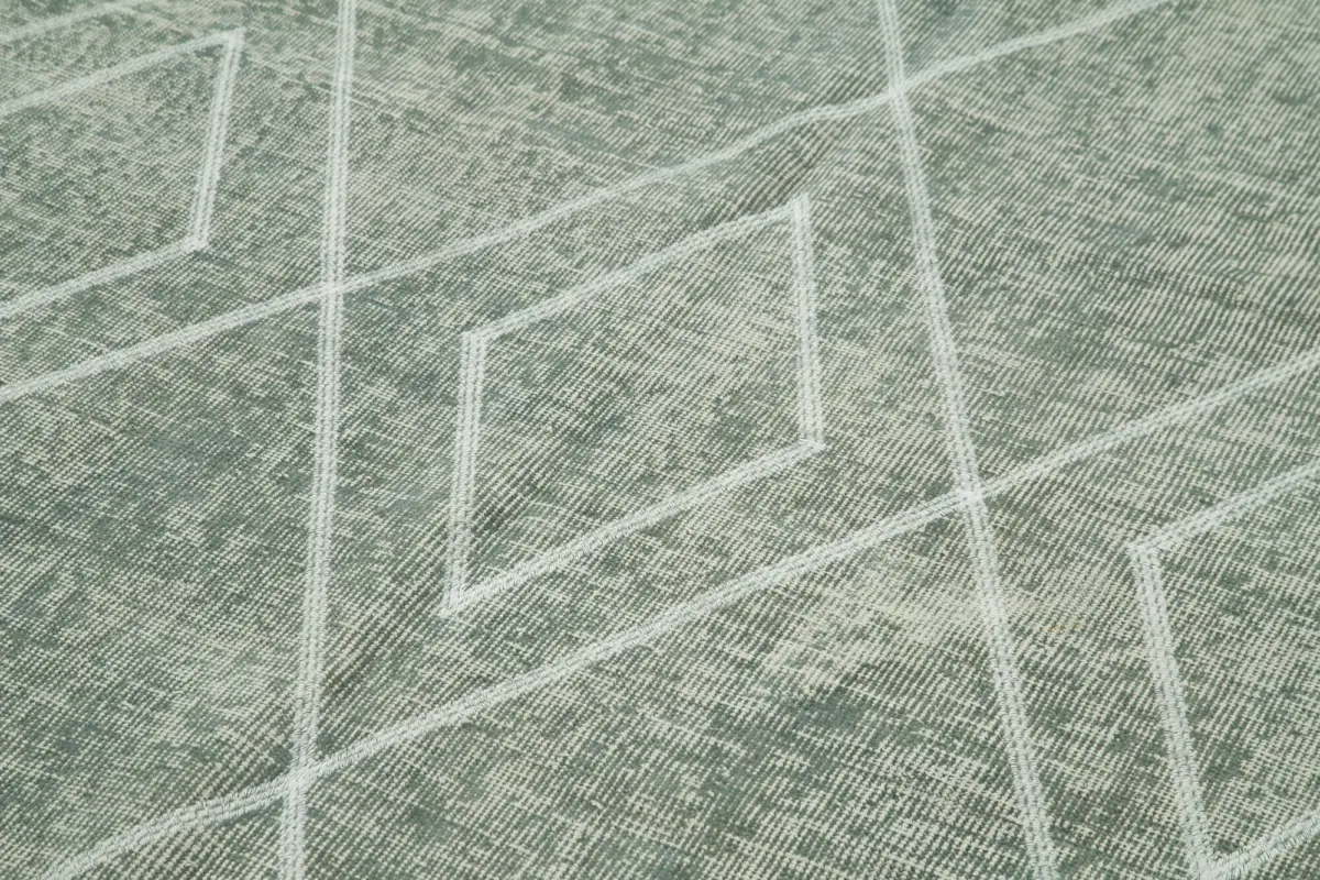 Modern Halı- Gri Pamuk Üzerine Yün El Dokuma Halı-150x253 - Görsel 5