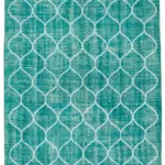 Modern Halı- Turkuaz Pamuk Üzerine Yün El Dokuma Halı-171x280