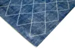 Modern Halı- Mavi Pamuk Üzerine Yün El Dokuma Halı-206x293 - Görsel 4