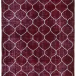 Modern Halı- Mor Pamuk Üzerine Yün El Dokuma Halı-197x325