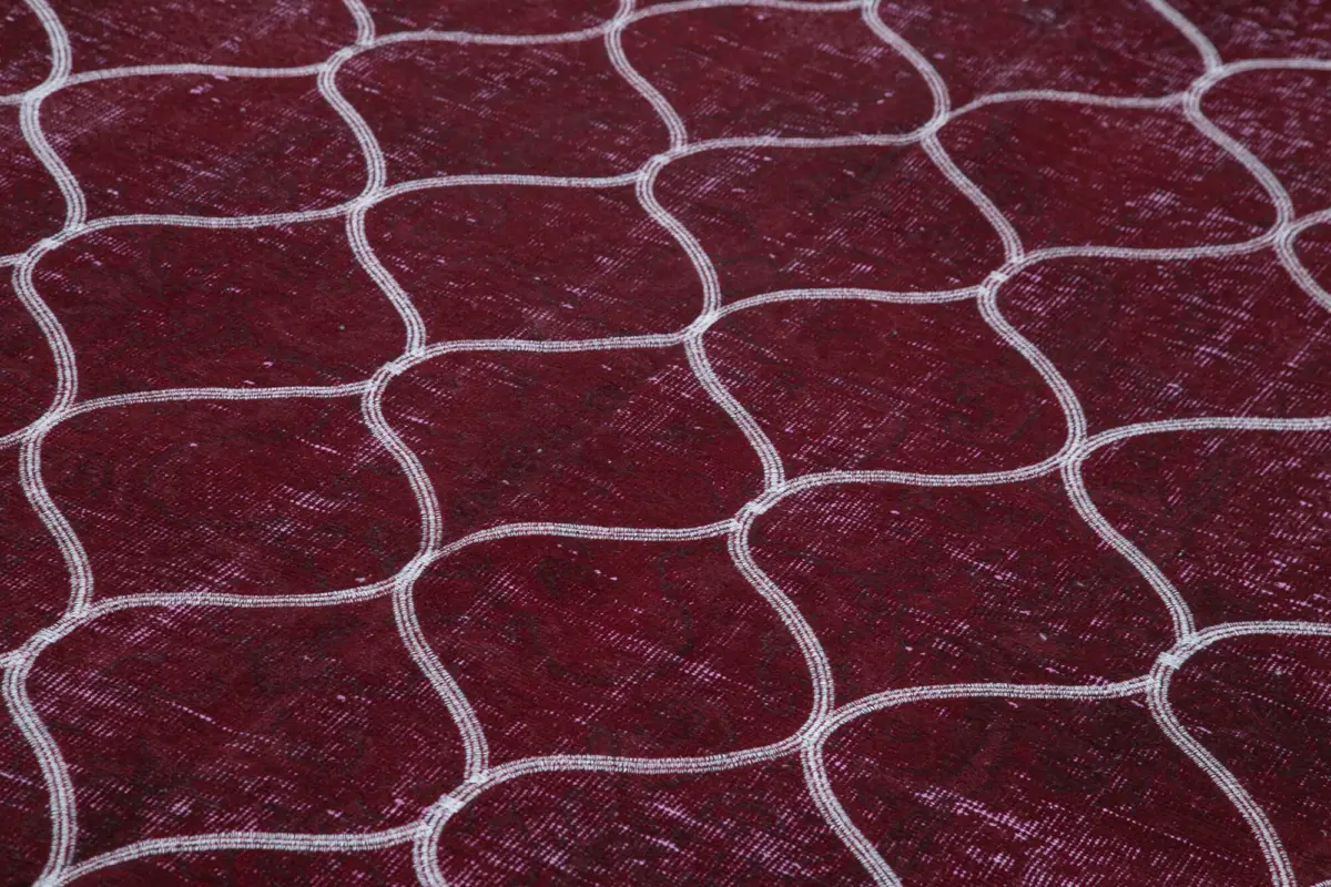 Modern Halı- Mor Pamuk Üzerine Yün El Dokuma Halı-197x325 - Görsel 5