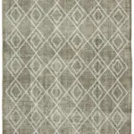 Modern Halı- Gri Pamuk Üzerine Yün El Dokuma Halı-199x288