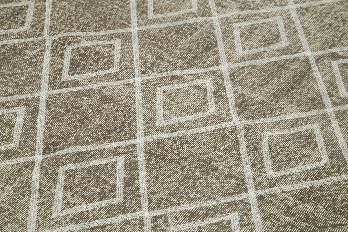 Modern Halı- Gri Pamuk Üzerine Yün El Dokuma Halı-199x288 - Görsel 5