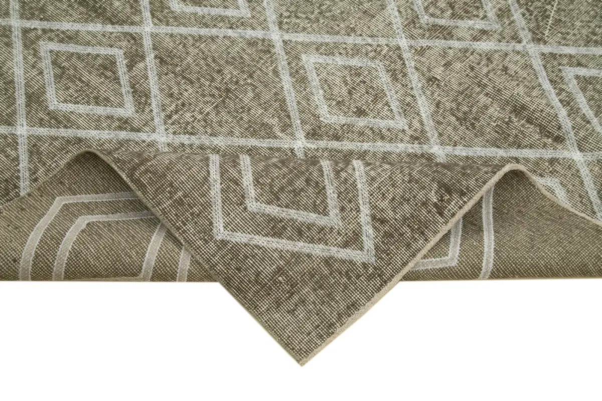 Modern Halı- Gri Pamuk Üzerine Yün El Dokuma Halı-199x288 - Görsel 6