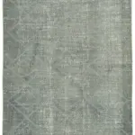 Modern Halı- Gri Pamuk Üzerine Yün El Dokuma Halı-153x208