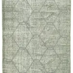 Modern Halı- Gri Pamuk Üzerine Yün El Dokuma Halı-110x216