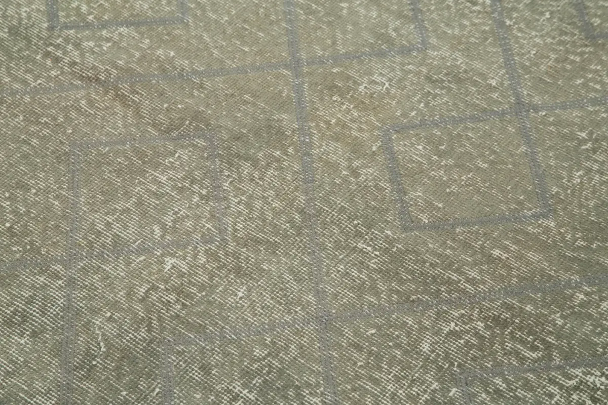 Modern Halı- Gri Pamuk Üzerine Yün El Dokuma Halı-116x154 - Görsel 5